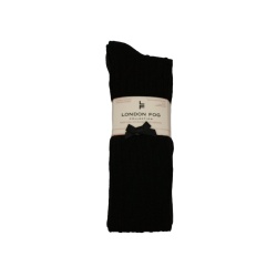 Knee High Socks Ladies 2pk. Black & Charcoal London Fog