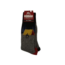 Socks Kodiak Men's 2pk.  Black Mix Assorted