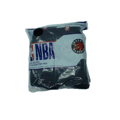 Socks Men's Crew 6pk. Black Toronto Raptors