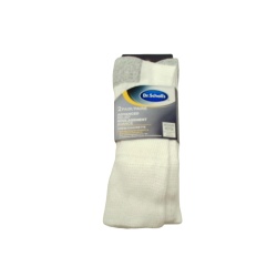 Socks Men's Diabetic 2pk. White Medium Dr. Scholl's