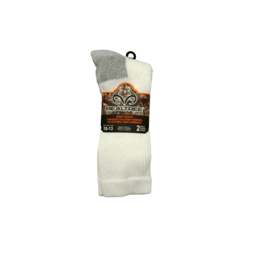 Socks Men's Realtree 2pk. White Size 10-13 (or 3/$10.00)