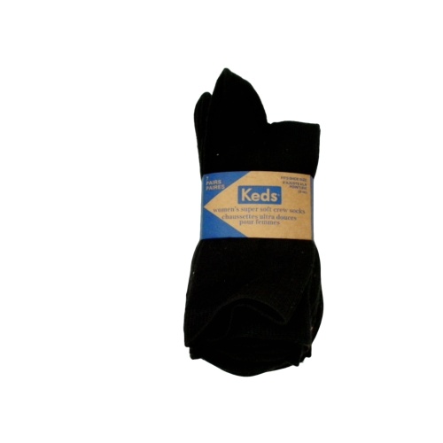 Socks Women's Keds 7pk. Black Super Soft Crew
