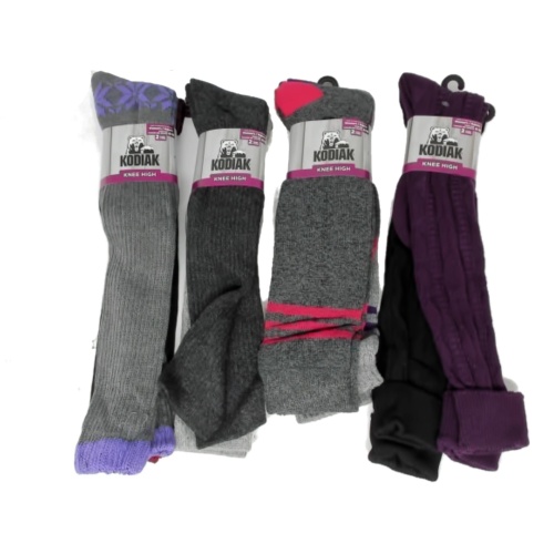 Socks Women's Knee High 2pk. Kodiak Ass't