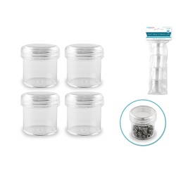 Craft/Bead Storage: 12ml Screw-Top Cups x4 48ml Total