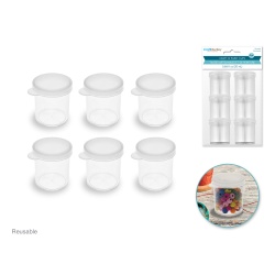 Craft/Bead Storage 6pk 20ml (0.68 fl oz) Craft Storage Cups w/Lids