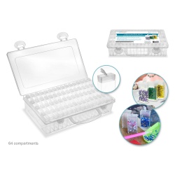 Craft Storage: 64 Mini Canister Storage Box Beads/Glitters/Gems