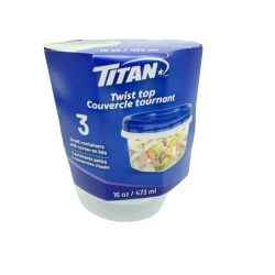 Twist Top Containers 16 Oz Titan
