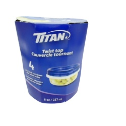 Twist Top Containers 8 Oz Titan