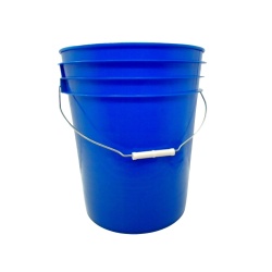 5 Gallon Pail Blue Plastic With Handle