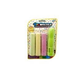 4pc. Washable Sidewalk Chalk & Holder (endcap)