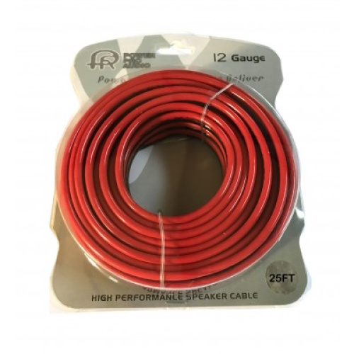 Speaker Wire 12GA 25FT CCA Black & Red