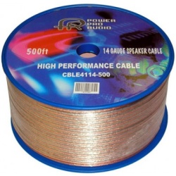 Speaker wire 14 gauge CCA clear 500 foot roll sold by the foot