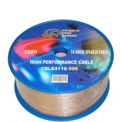 Speaker wire 16 gauge CCA clear 500 foot roll sold by the foot