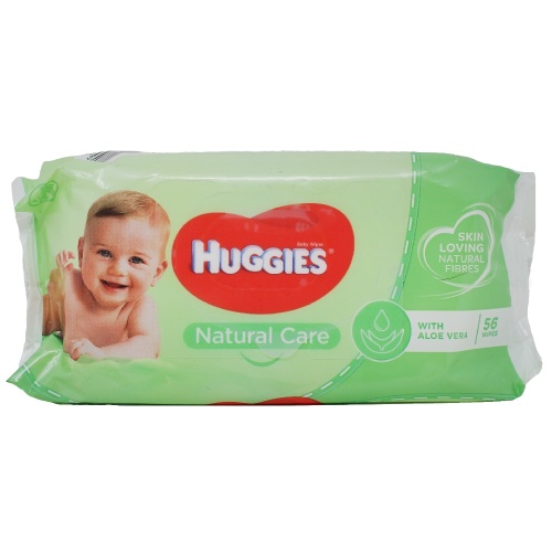 Baby Wipes 56pk Natural Care Aloe/10 (endcap) Huggies