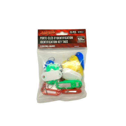 Identification Key Tags 25pk. Assorted Colours Add Tools