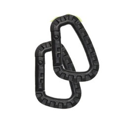 Tactical biners - 2 pack - black