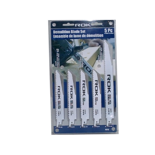 Demolition blade set 5 pc for reciprocating saw