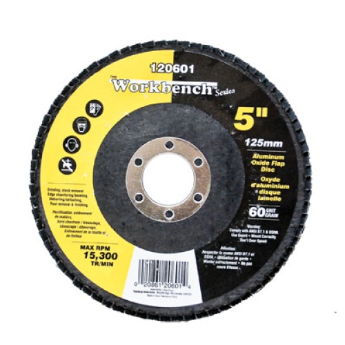 Flap disc 60grit 5 in alum oxide