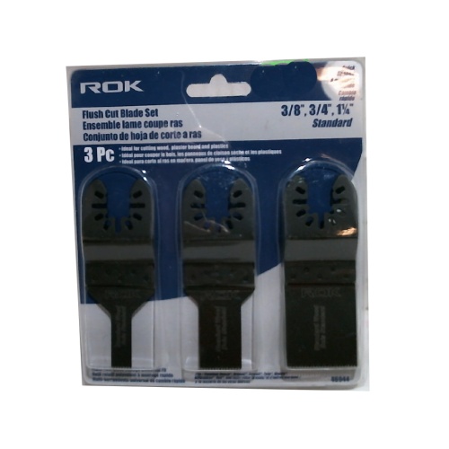 Flush cut blade set 3 pc 3/8 3/4 1-1/4 standard