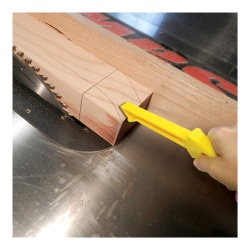 Push Stick safety device for pushing wood through sawblades