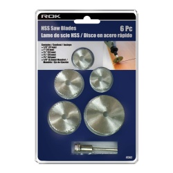 Saw disc with arbor 6 pc HSS