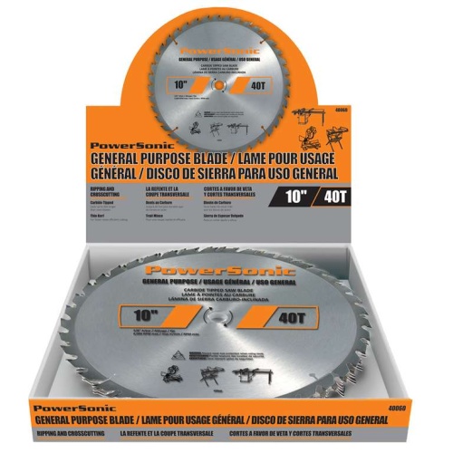 Sawblade 10 inch 40 tooth general purpose powersonic
