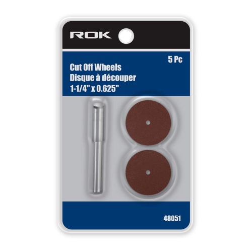 Cut off wheel 1.25 inch with mandrel for metal and plastic 5 pc