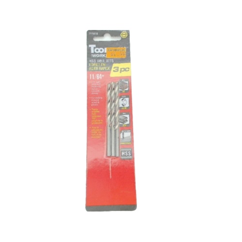 HSS drill bit 11/64 3 pc