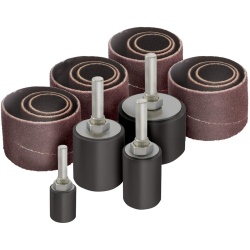 Sanding drum set 20 piece .5x.5 inch .75x1 inch, 1x1 inch, 1.25x1 inch