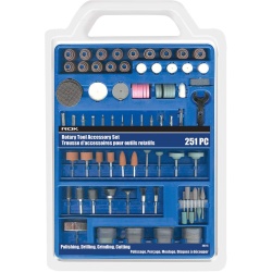 rotary tool accessory set in tray