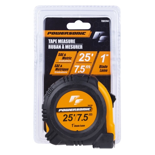 Tape measure 1 inch x 25 foot SAE & Metric slide lock