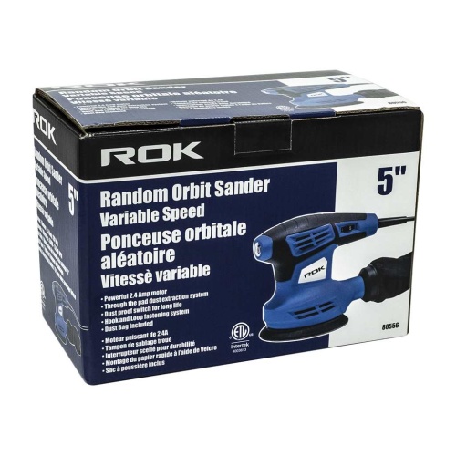 Random orbit sander 5 inch variable speed 2.4A