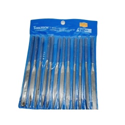 Needle File W/plastic Handle Set 12 Pc 180mm