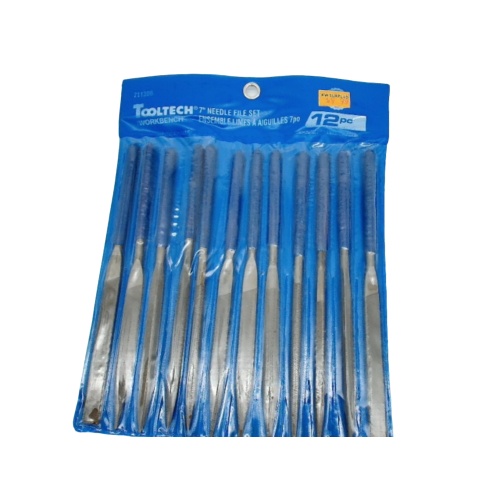 Needle File W/plastic Handle Set 12 Pc 180mm