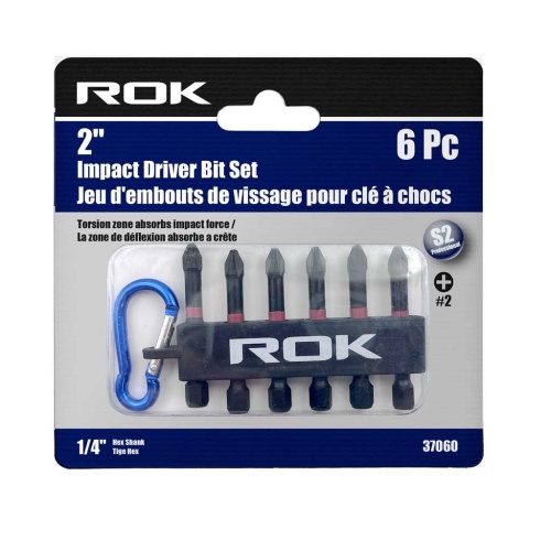Impact driver bit set - 6 pc #2 Phillips 2 inch