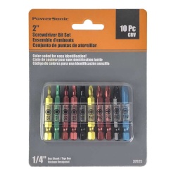 Screwdriver bit 10 pc 2 inch set powersonic