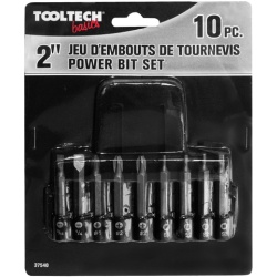 Screwdriver bit set 10 pc 2 inch tooltech basics