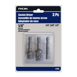 socket driver set 3pc 1/4 hex drive"