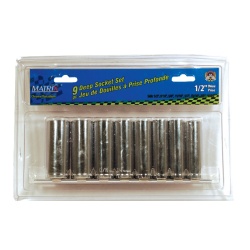 9pc 1/4 Deep Socket Set S.a.e."