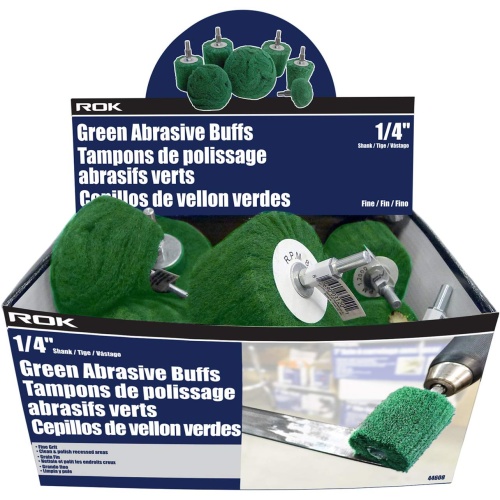 Abrasive fine buff green .25 shank - sold individually