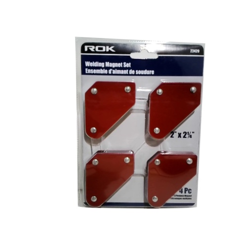 Welding magnet set 4 pack - holds work at 45 90 and 135 degrees - 2x2.25 inch