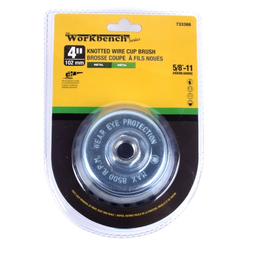 Knotted Cup Brush 4 x 5/8