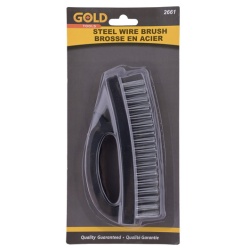 Steel wire brush with grip handle