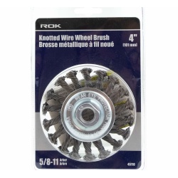 wire knotted brush 4 inch 5/8-11 arbor