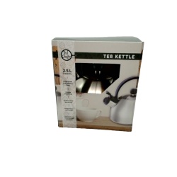 Tea Kettle 2.5L Silver Stainless Steel Tru Craft