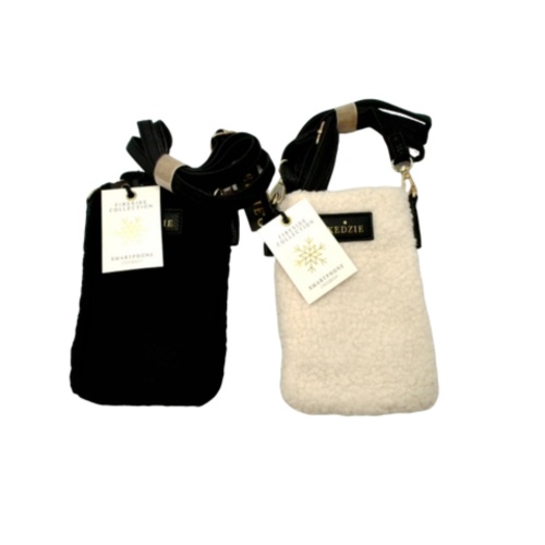 Kedzie Sherpa Smartphone Crossbody Bag Black Or White
