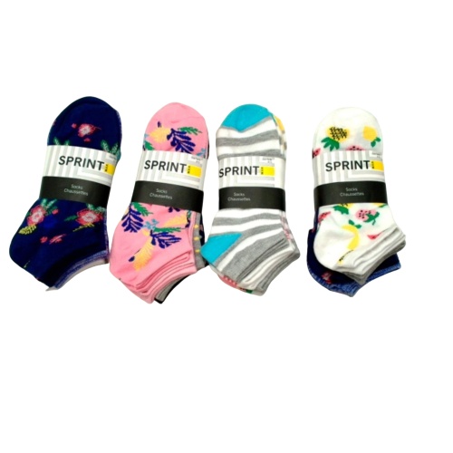 Socks Ladies Low Cut 6pk. Sprint Assorted
