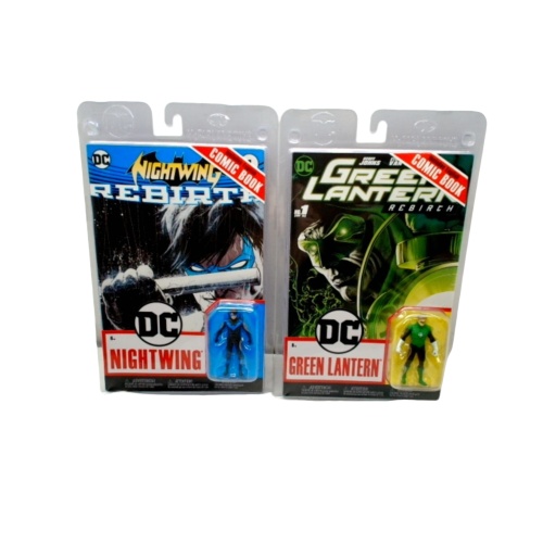 Comic Book w/3 Figure Nightwing Or Green Lantern
