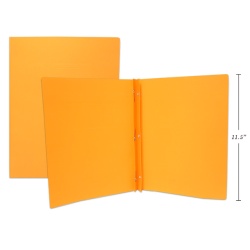 3 PRONG REPORT COVERS LETTER SIZE, ORANGE