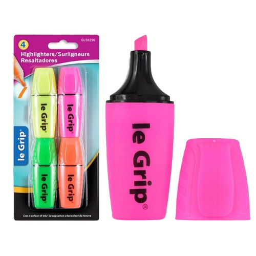 4 Pc Mini Highlighters Assorted Colours